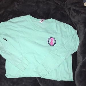 long sleeve crop top